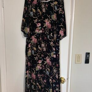 Floral Black Maxi Dress